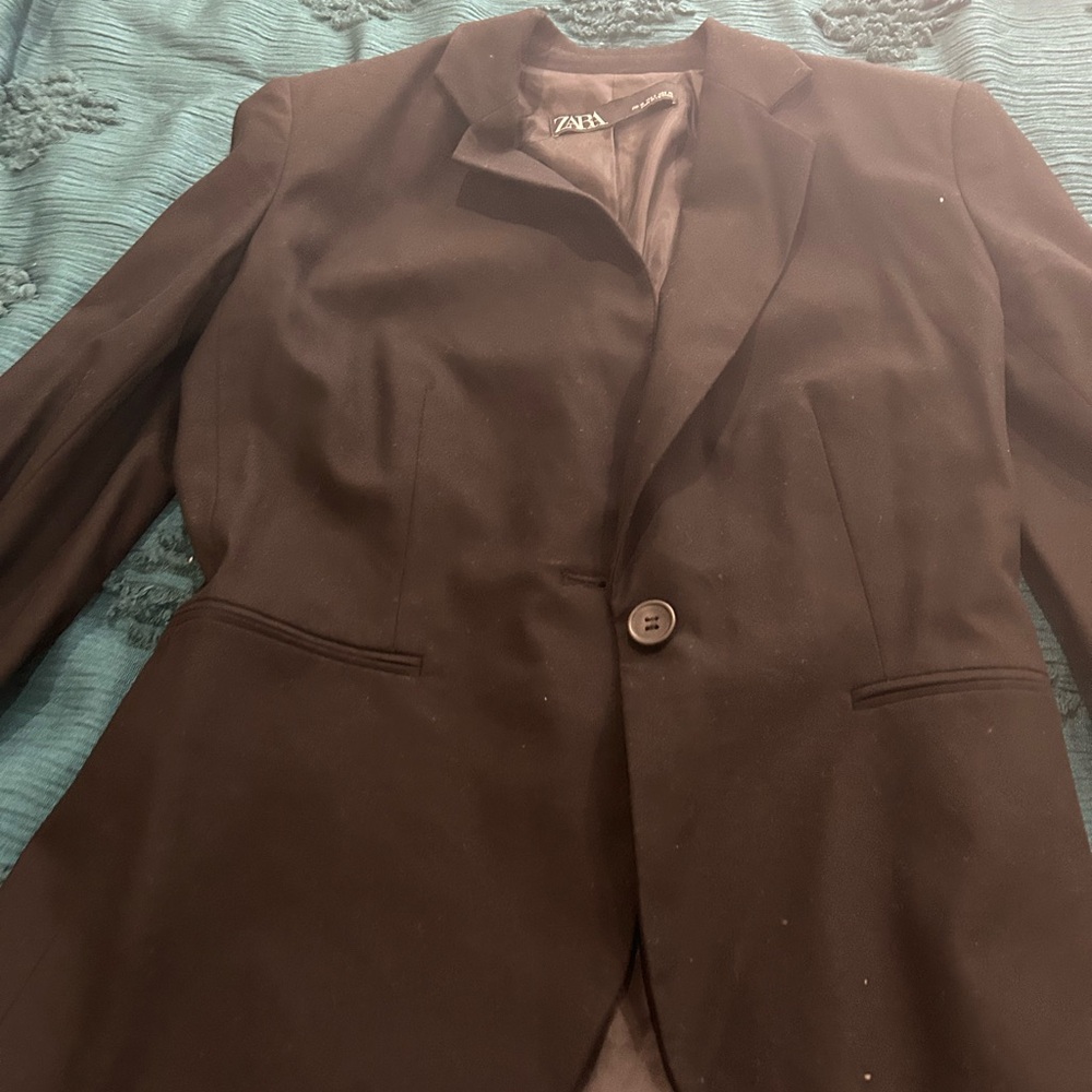 ZARA Black Single-Button Women's Blazer